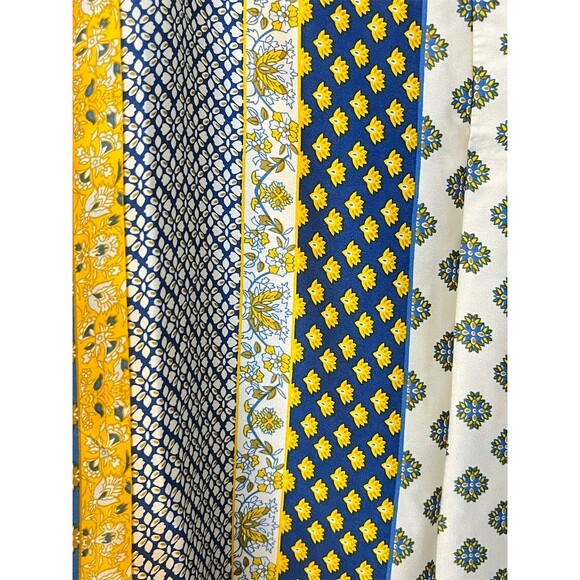 Boho Wide Leg Silky Satin Palazzo Jumpsuit M Multicolor Hippie Gypsy - Picture 16 of 16